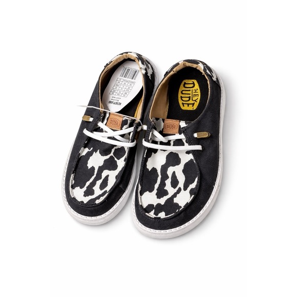 Hey Dude Shoes - Hey Dude Wendy Animal Cow Print Slip-On Shoes – Women's Size 8 (NWT)